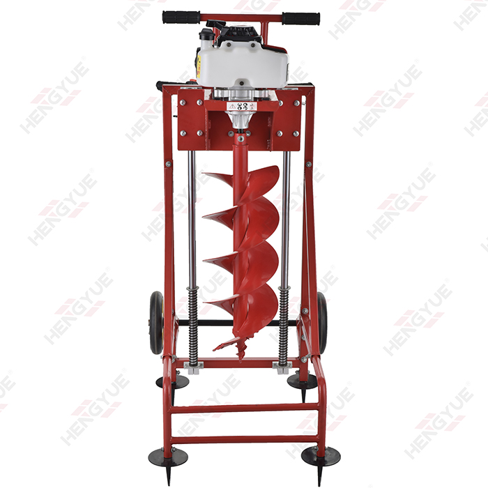 مدعوم من HONDA GX50 Earth Auger Machine مع عجلة ورف