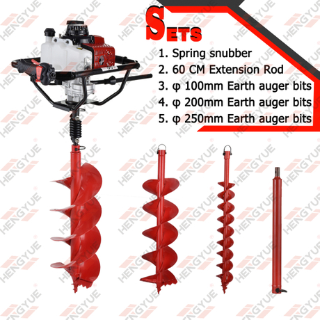 63 / 68cc نموذج مشهور من Earth Auger مع أسطوانة القابض ذات الإيقاف السريع